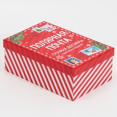 Коробка одиночная, Прямоугольник, «Почта», 32.5*20*12.5 см, 1 шт.