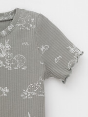 фуфайка  для девочки  КР 302814/лесной туман,обитатели леса к579