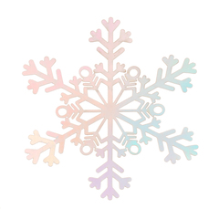 Декоративное украшение Снежинки Льдинки, 9 см, Серебро, Голография, 8 шт