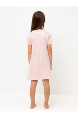 сорочка  для девочки  К 1156/бежево-розовый,полянка