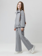 жакет  для девочки  КР 302885/серый 3911 к655