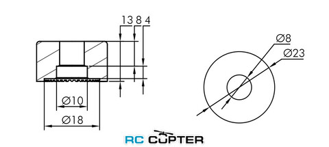 Пропеллер полимерный карбон черный T-Motor TS 16x8 CW