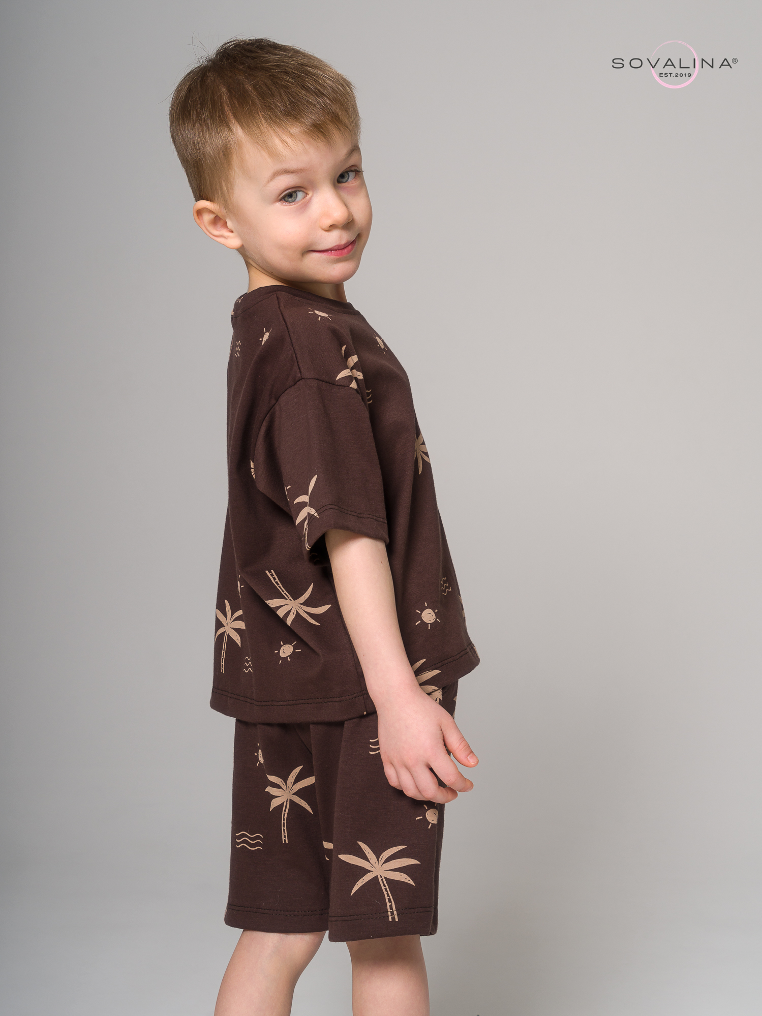 Костюм Light men пальмы коричневые MAX