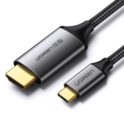 Кабель UGREEN USB-C to HDMI Cable Aluminum Shell 1,5м, серый MM142