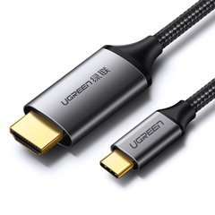 Кабель UGREEN USB-C to HDMI Cable Aluminum Shell 1,5 м, серый MM142