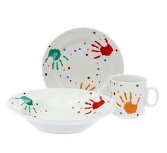 Набор посуды  Мама , 3 предмета: кружка, тарелка глубокая, тарелка плоская