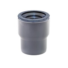 Переход (тапер) ПП (полипропилен) для канализации Дн 110 с гладкого конца ЧК 100 с резиновой манжетой, Ростурпласт