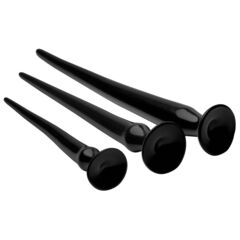 Набор из 3 черных больших гибких анальных стимуляторов Slim Tapered Anal Hose Trainer Set - 