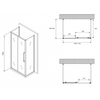 Abber Schwarzer Diamant AG30110BMH-S90BM-S90BM Душевой уголок, 110x90x195