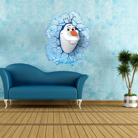 Холодное сердце 3D наклейка снеговик Олаф