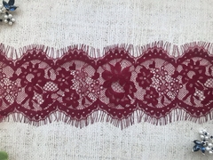 Кружево Французское, ш. 10,5 см, винный
