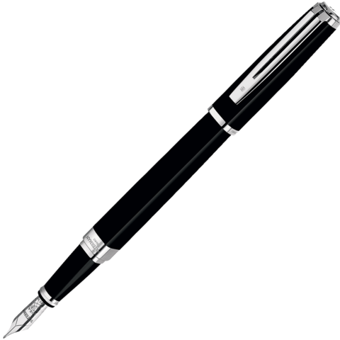 Ручка перьевая Waterman Exception Black ST Slim, F (S0637010)