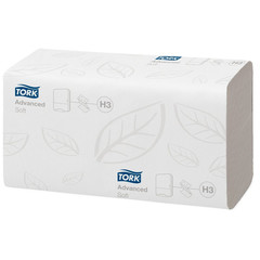 Полотенца бумажные листовые Tork Advanced ZZ-сложения 2-слойные 20 пачек по 200 листов (артикул производителя 290184) (H3)