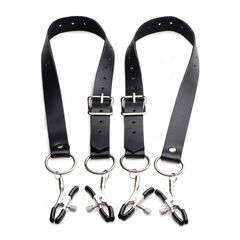 Ремни с зажимами для половых губ Spread Labia Spreader Straps with Clamps - 