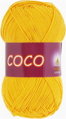 Пряжа Coco (Vita cotton) 3863 Желтый