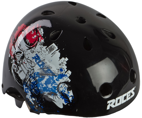 301430-B S Шлем защитный взрослый ROCES CE Metropolis Aggressive helmet черный р.S