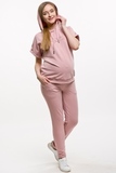 Спортивный костюм для беременных и кормящих 10621 пыльно-розовый