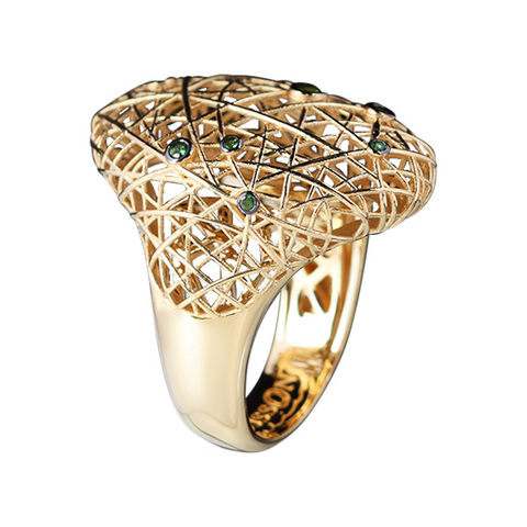 Кольцо с Цаворитами, R0260-0/3