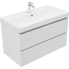 Aquanet 327998 Тумба с раковиной Вега 90 2 ящ. цв.белый глянец (327998)