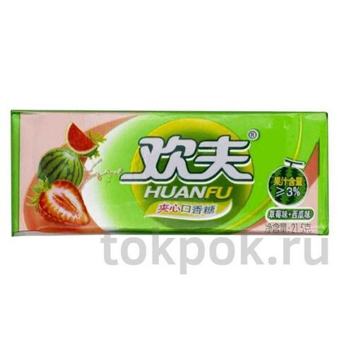 Жевательная резинка со вкусом арбуза Huanfu, 21,5 гр