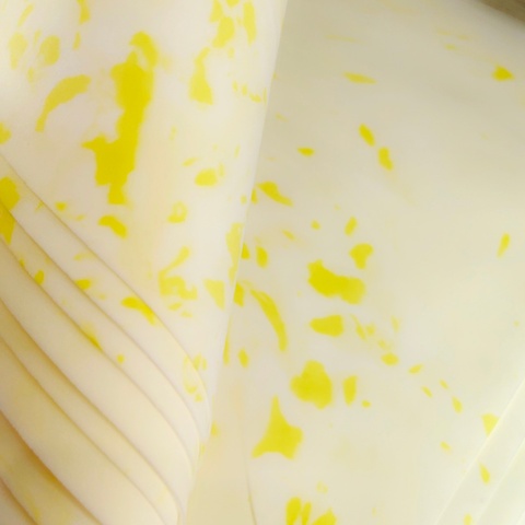 Фоамиран зефирный Мраморно-желтый. Толщина 1,0 мм, Лист 50х50см