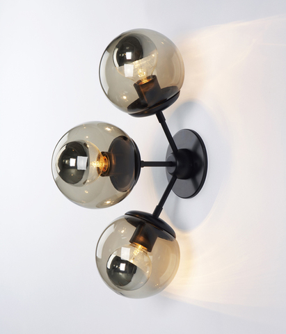 бра Modo Sconce 3 Globes Black