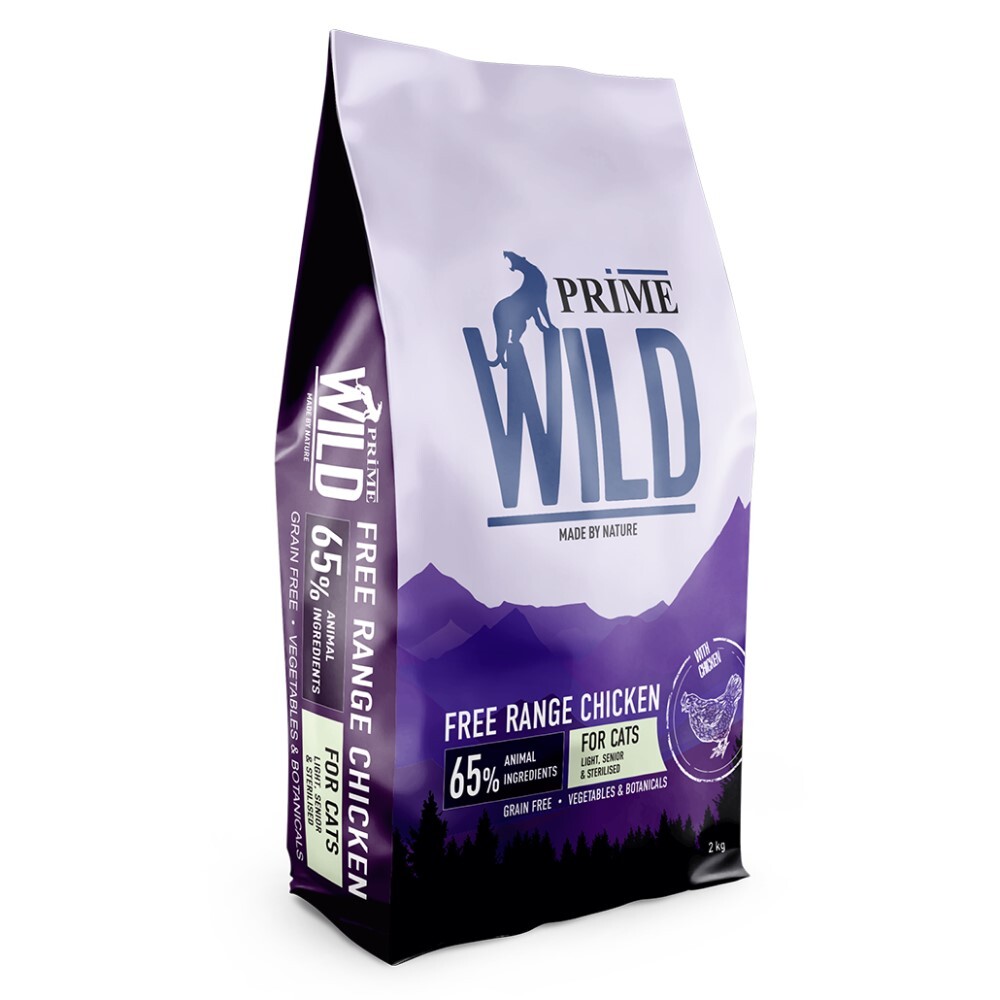 Prime Wild корм для стерилизованных котят и кошек с курицей, контроль ...