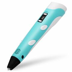 3D ручка c LCD дисплеем 3D Pen 2, цвет голубой