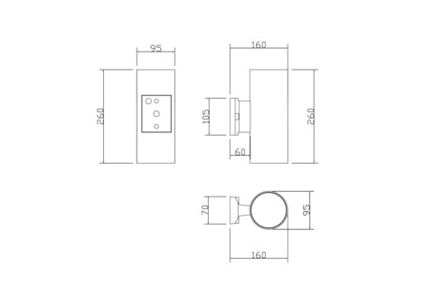 Настенный светильник (бра) Outdoor O419WL-02GR