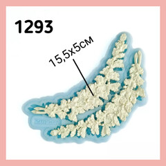 1293 Молд силиконовый. Ветки дуба (средний)