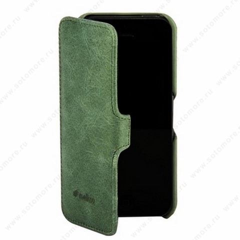 Чехол-книжка Melkco для iPhone SE/ 5s/ 5C/ 5 Leather Case Booka Type (Classic Vintage Green)