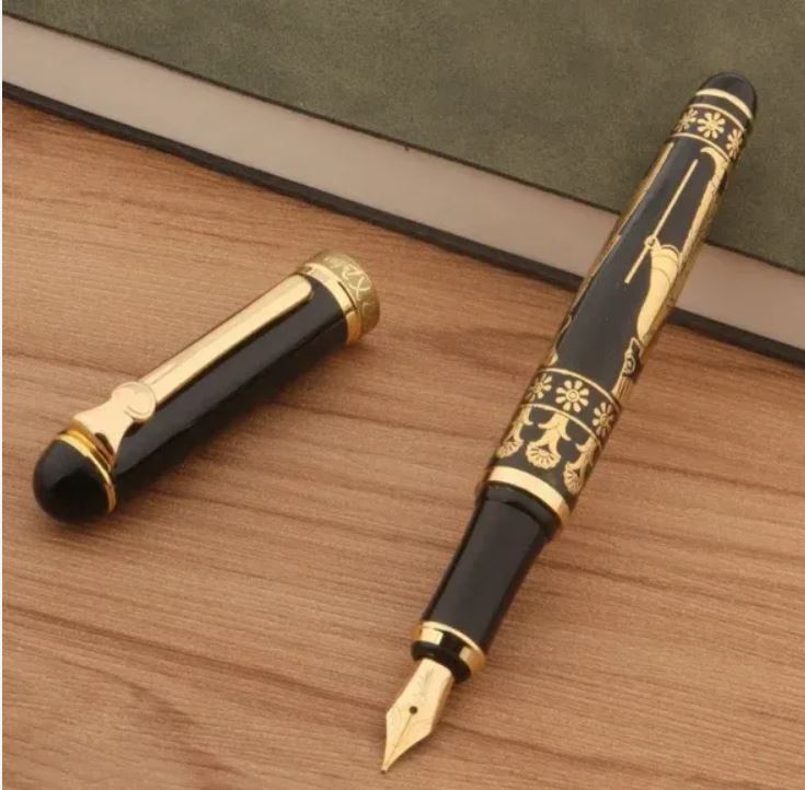 Перьевая ручка Paboluo 982, Китай. Корпус металл, заправка поршень, перо F (0,6 мм). Снова в продаже!