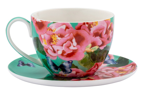 Чашка с блюдцем 400мл Maxwell&Williams Камелии