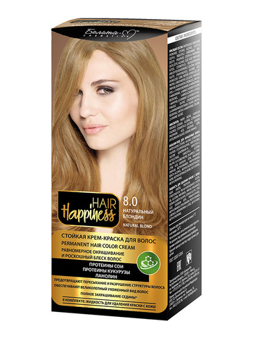 Белита М Hair Happiness Крем-краска для волос аммиачная 8 натуральный блондин