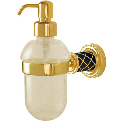 Boheme 10912-B-G Настенный диспенсер MURANO GOLD (черное)_Комплект