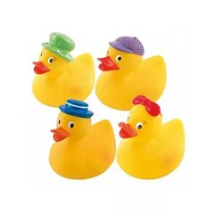 Игрушка для ванны - утка, 0+ форма: (зеленая шляпа)