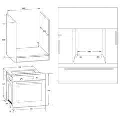 Встраиваемый духовой шкаф Korting OKB 370 CMB