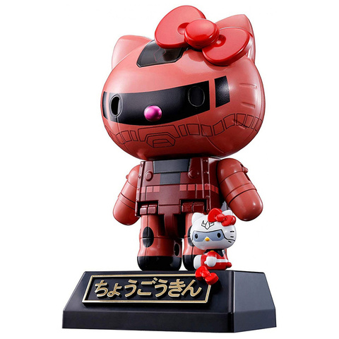 Фигурка Gundam x Hello Kitty BANDAI CHOGOKIN Char`s Zaku (Потертая упаковка)