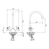 Смеситель для кухни WesnaArt RASSVET RAS02-110, хром