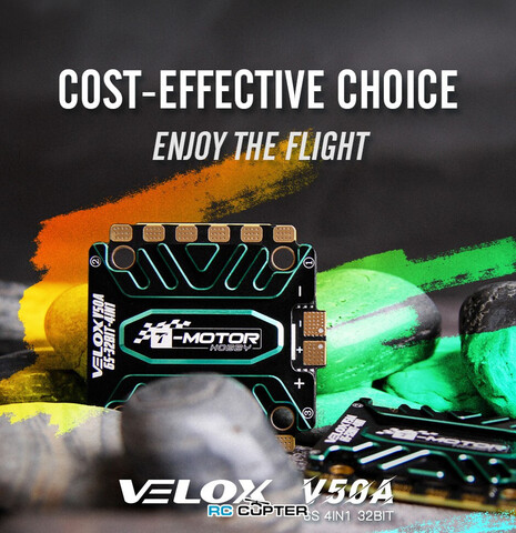 ESC регулятор мотора T-Motor VELOX V50A 3-6S LiPo 4in1 32bit BLHELI32