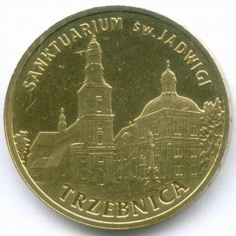 2 злотых 2009 год. Польша. Города - Тшебница. Латунь, диаметр 27 мм. AUNC