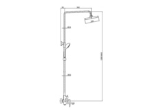 ДУШЕВАЯ КОЛОННА СО СМЕСИТЕЛЕМ ДЛЯ ДУША BRAVAT OPAL R  F9125183CP-A2-RUS