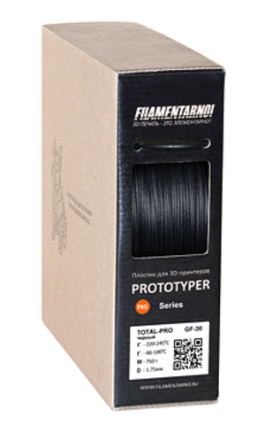 Пластик Filamentarno! PP 3D GF-30 чёрный. 750 гр.