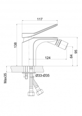 СМЕСИТЕЛЬ ODRA ДЛЯ БИДЕ