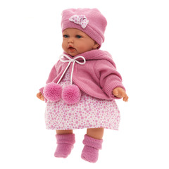 JUAN ANTONIO munecas Кукла Азалия в ярко-розовом, озвученная, 27 см (12022)