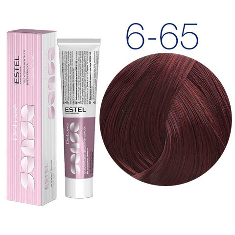 Estel Professional DeLuxe Sense 6-65 (Темно-русый фиолетово-красный) - Полуперманентная крем-краска для волос