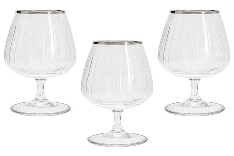 Набор бокалов для коньяка 6шт 400мл Same Пиза серебро