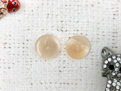 Пуговицы блузочные на ножке "карамелька", d 1,5 см, бледно-жёлтый