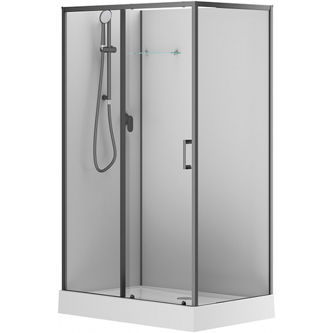 Aquanet 282012 Passion EVO 120L Душ. кабина Прямоугольник, 1200х800 Лев.угол BLACK Набор (282012)