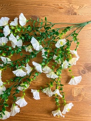 Петуния ампельная, искусственные цветы, реалистичные, цвет белый, 65-69 бутонов, букет 77 см, 1 шт